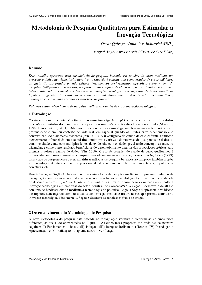 Metodologia da pesquisa em duas fases com triangulação de métodos
