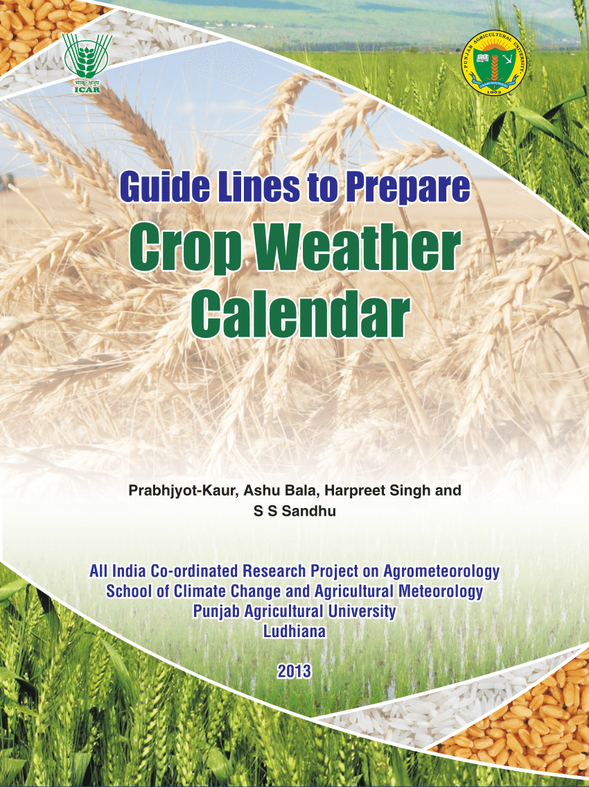 (PDF) Guidelines to prepare Crop Weather Calendar