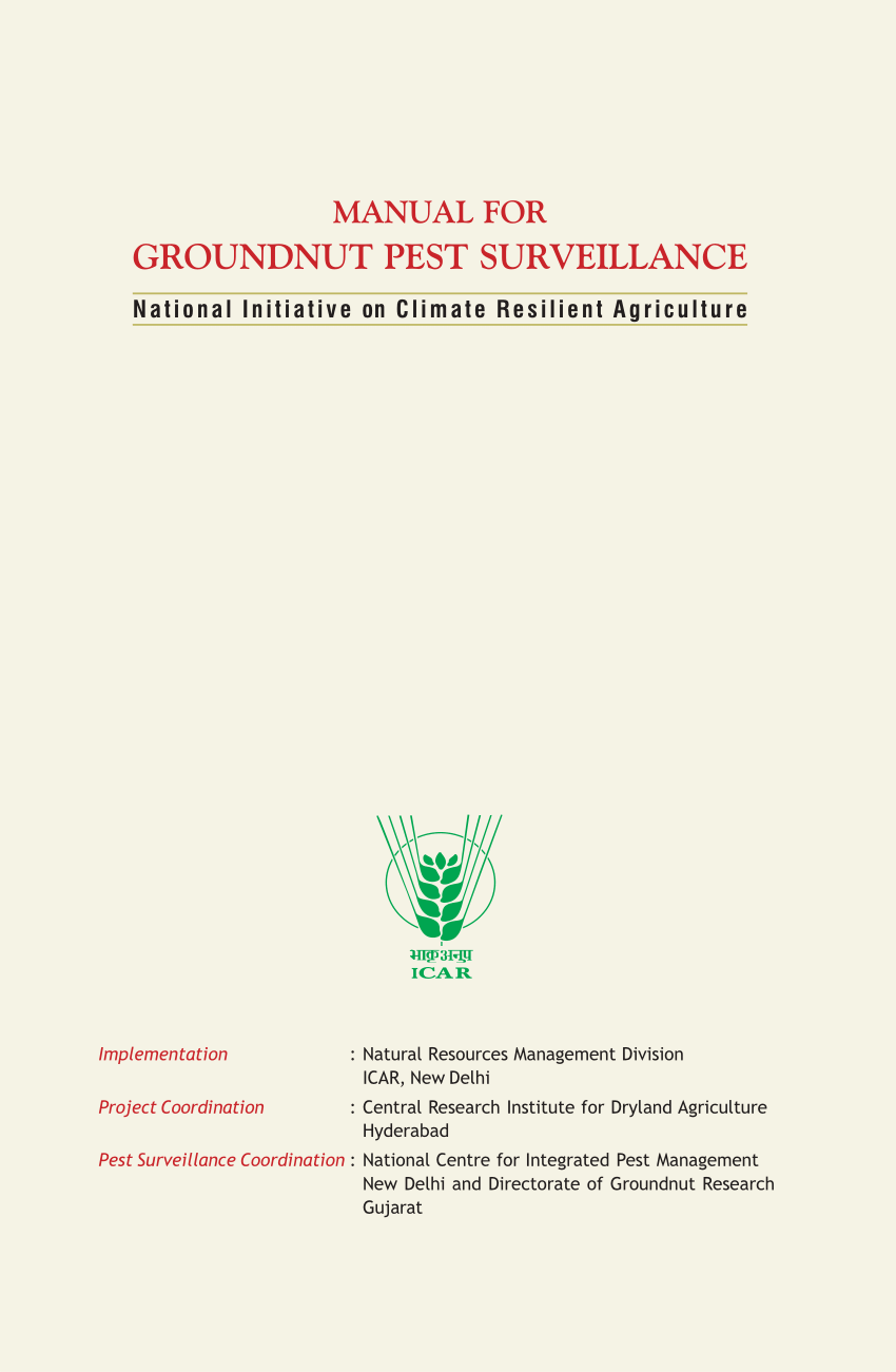 (PDF) MANUAL FOR GROUNDNUT PEST SURVEILLANCE