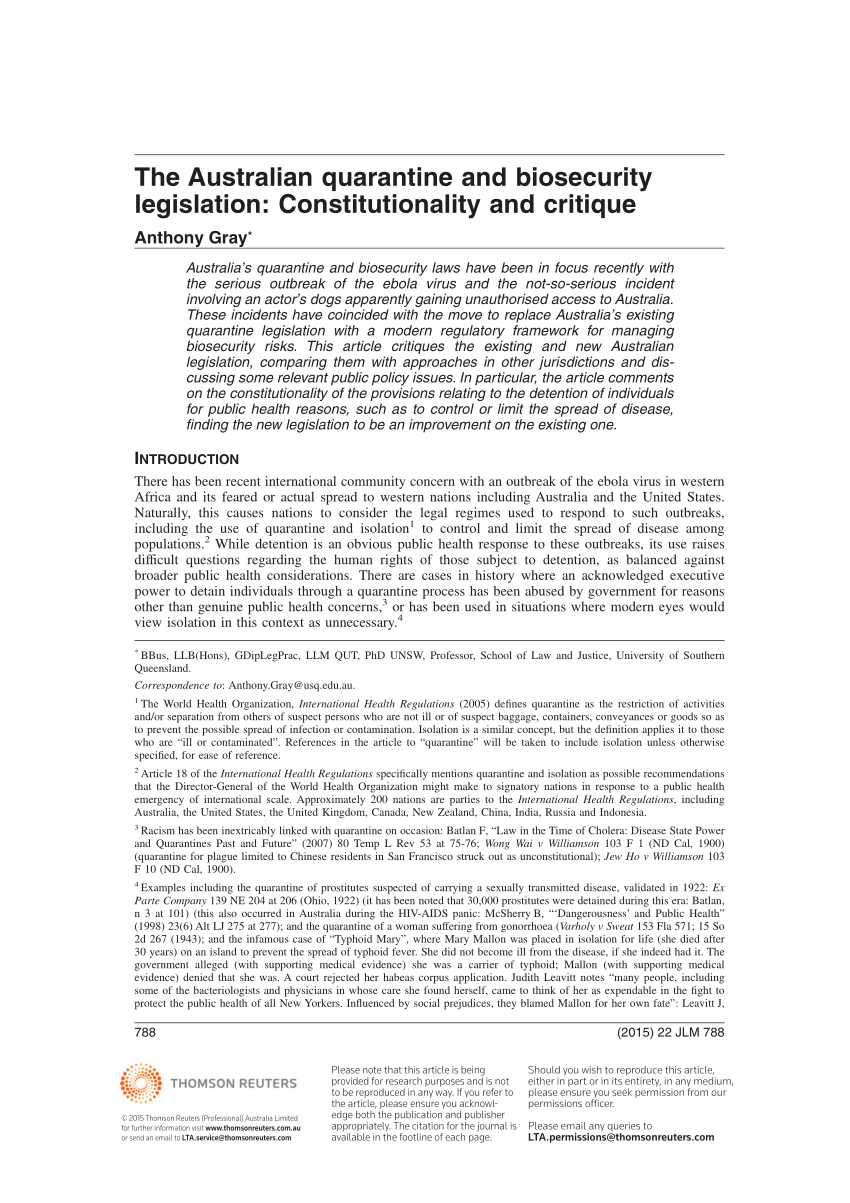 research article on legislation