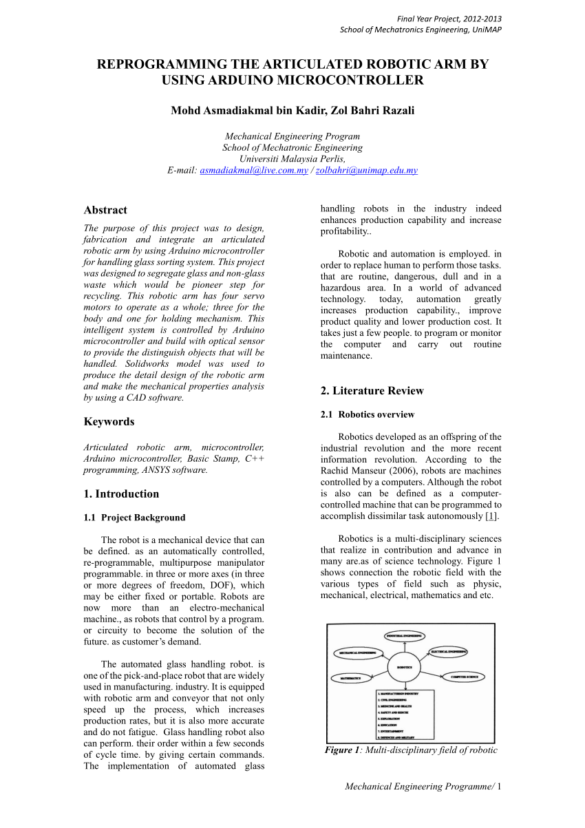 arduino uno literature review pdf