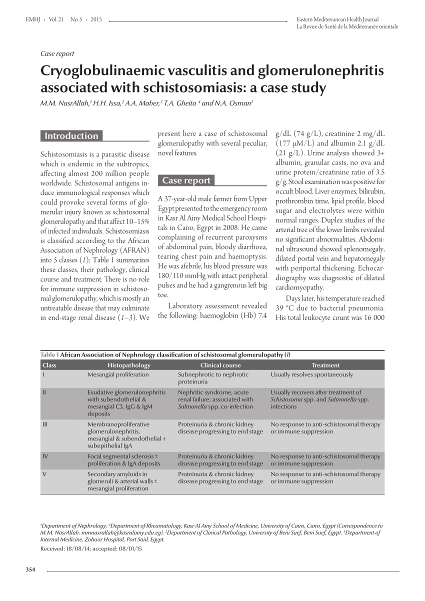 case study for glomerulonephritis