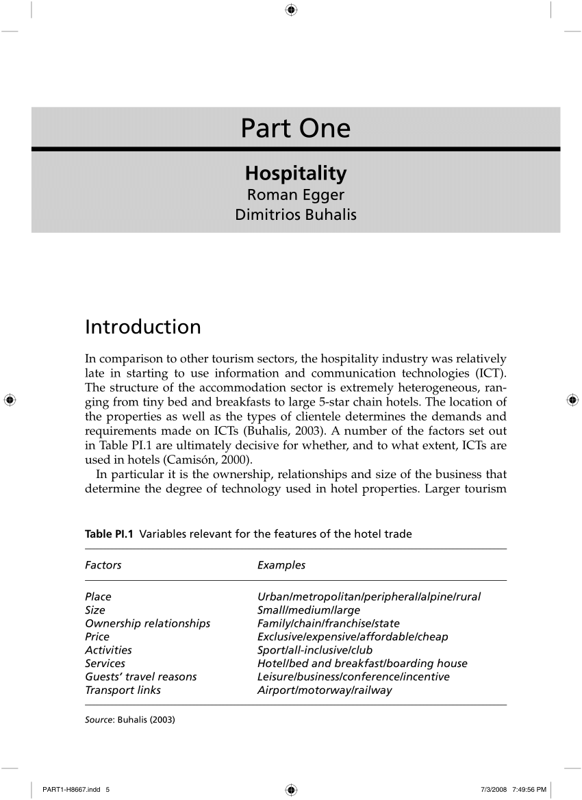 research project on hospitality industry pdf