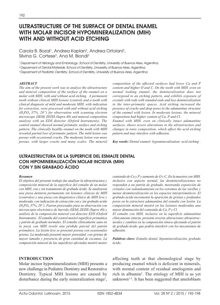 research paper on dental enamel