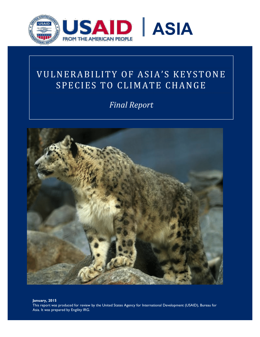 PDF) VULNERABILITY OF ASIA'S KEYSTONE SPECIES TO CLIMATE CHANGE