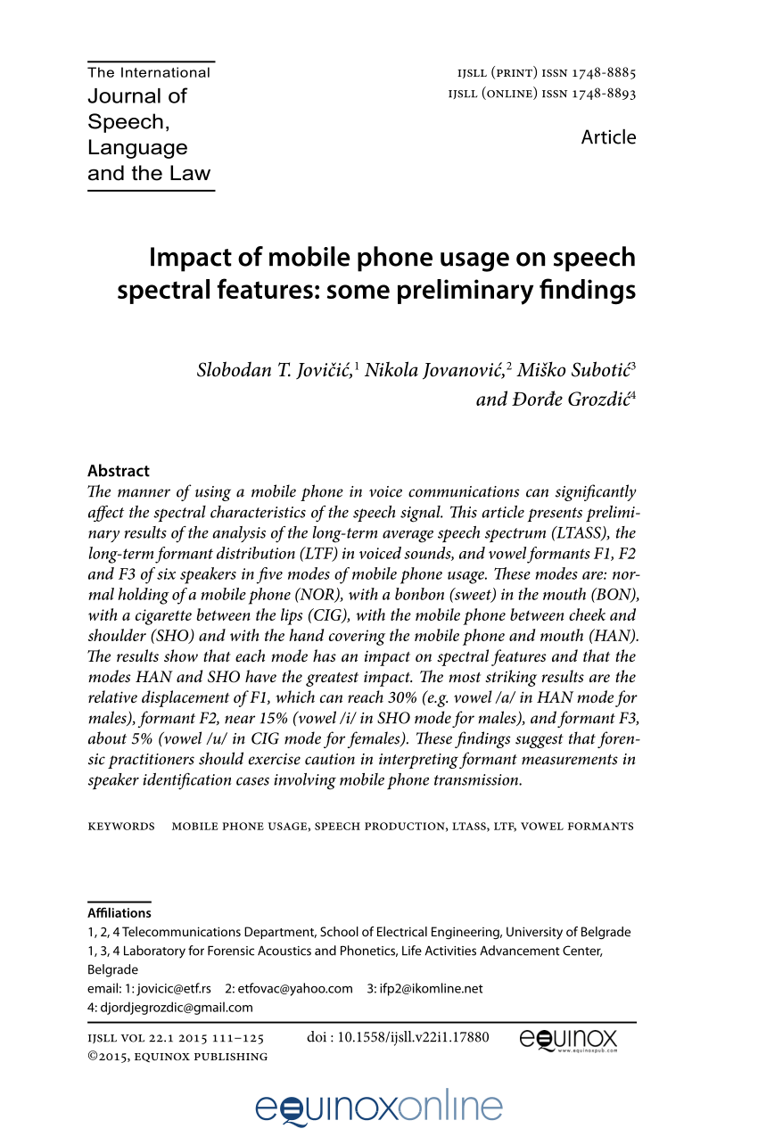 speech on use of mobile phones