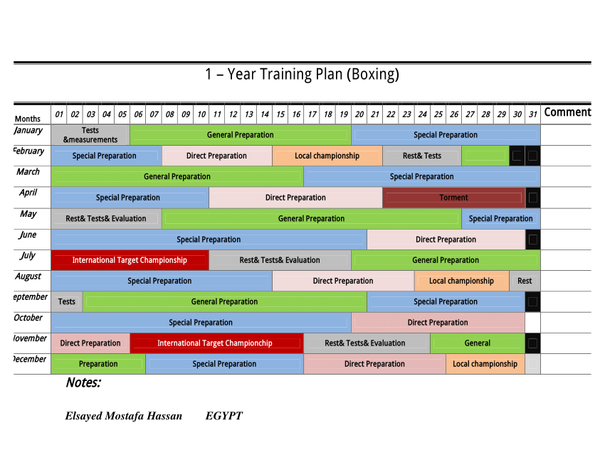 (PDF) 1 – Year Training Plan (Boxing)
