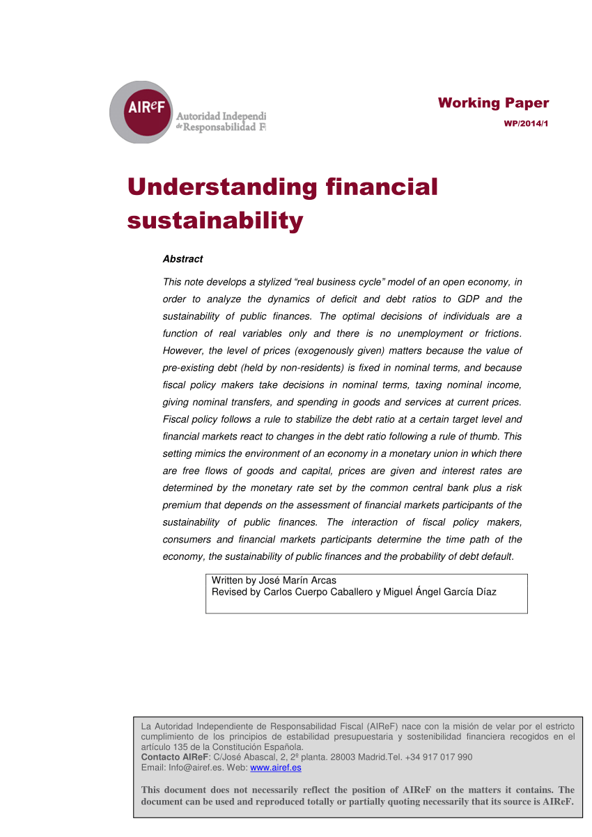 financial sustainability research paper