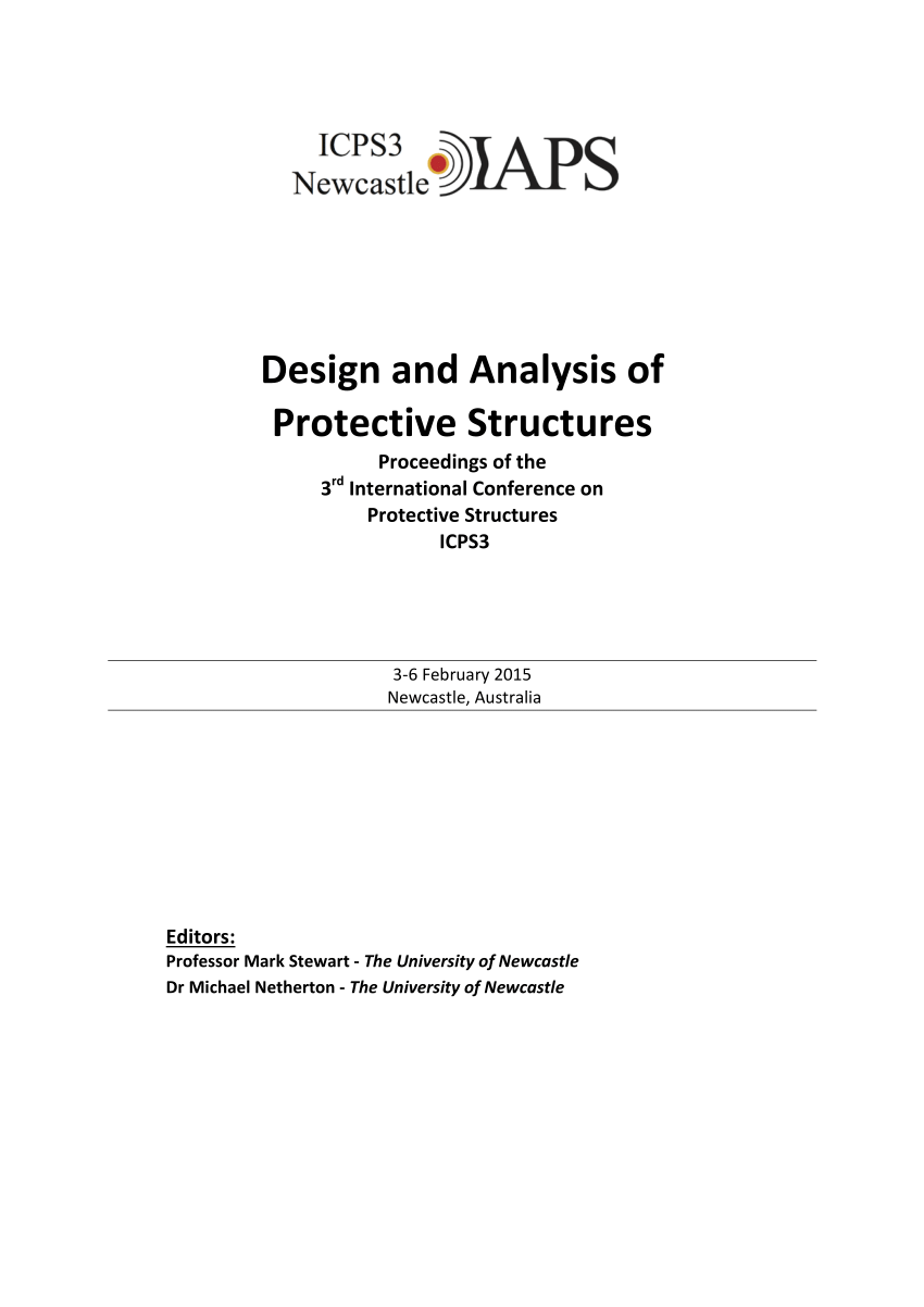 (PDF) Design and Analysis of Protective Structures: Proceedings of 3rd