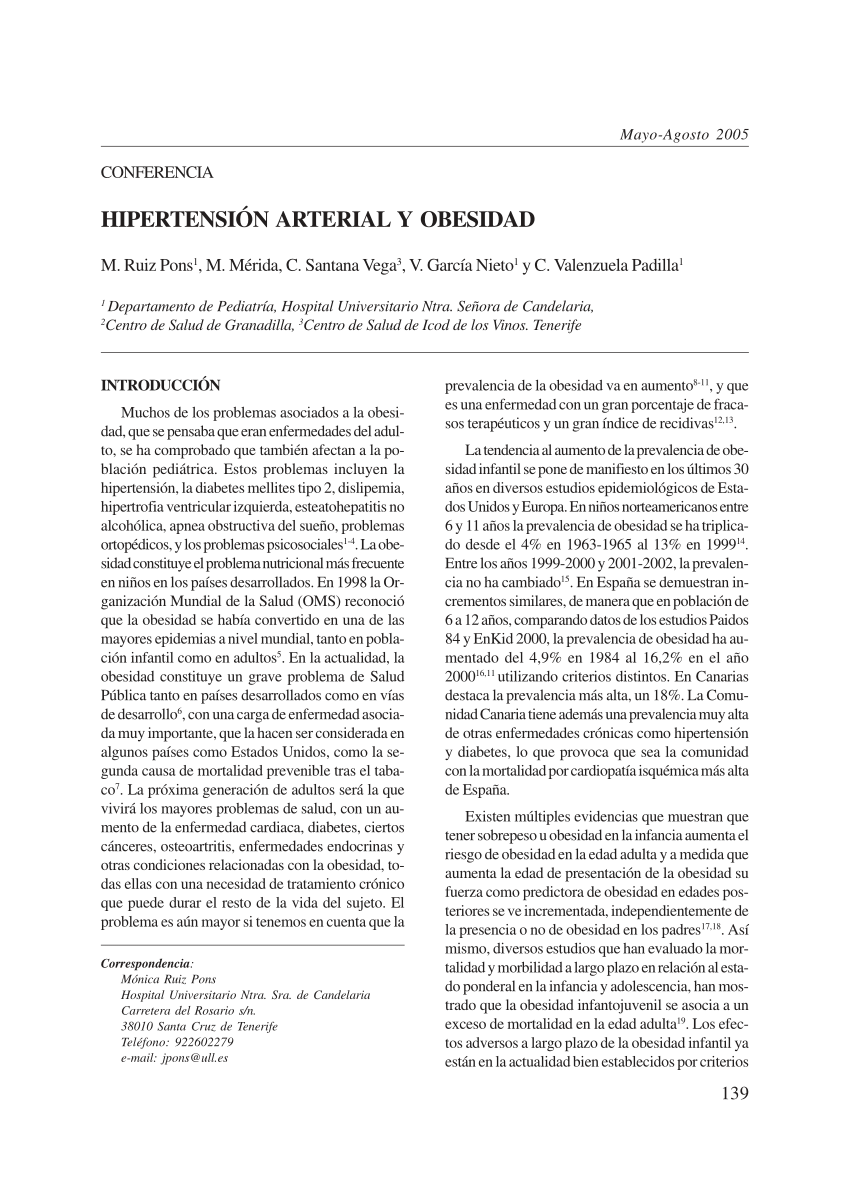 (PDF) Hipertensión arterial y obesidad