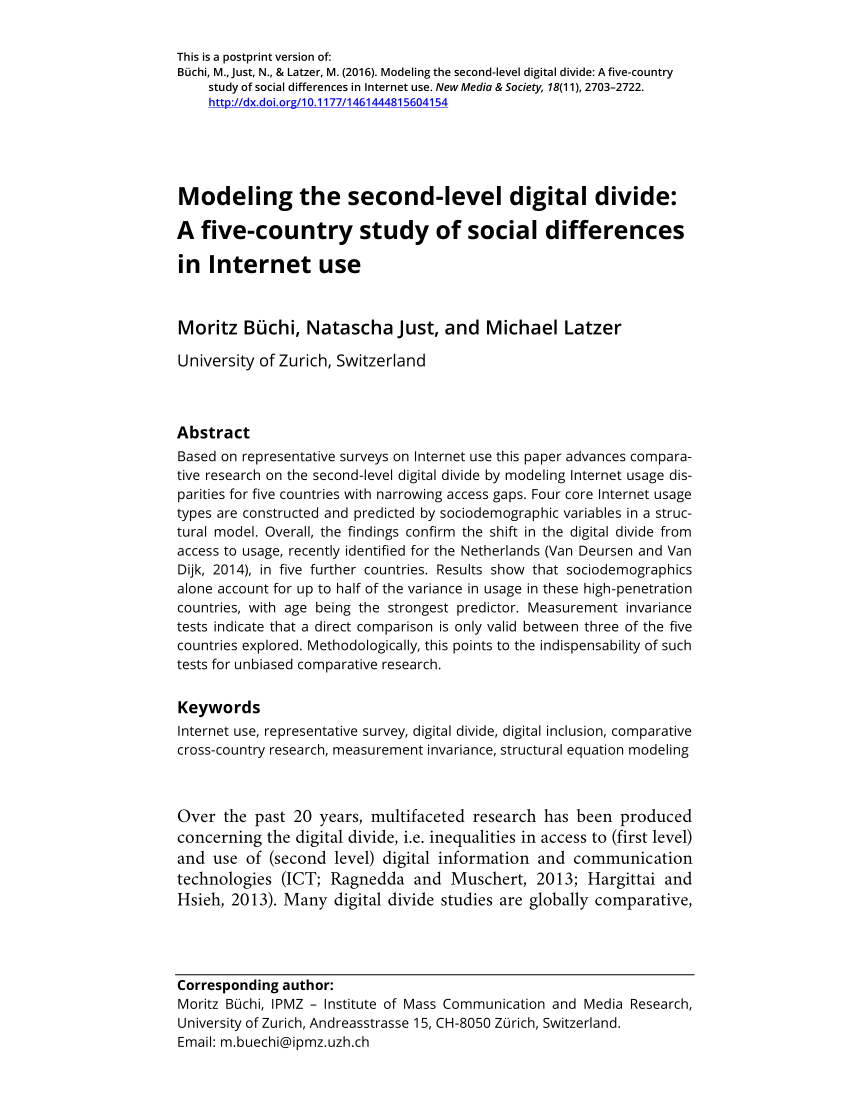 thesis about digital divide
