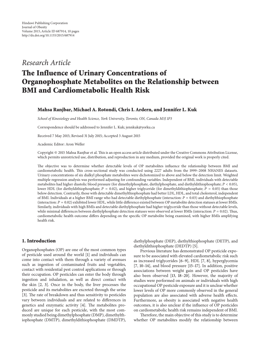 PDF) The Influence of Urinary Concentrations of Organophosphate Metabolites on the Relationship between BMI and Cardiometabolic Health Risk bild