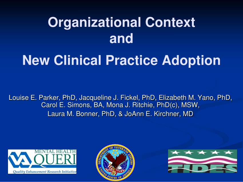 (PDF) Organizational context and new clinical practice adoption