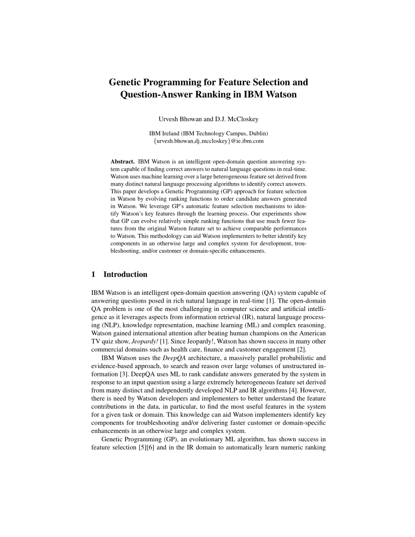 genetic programming research paper