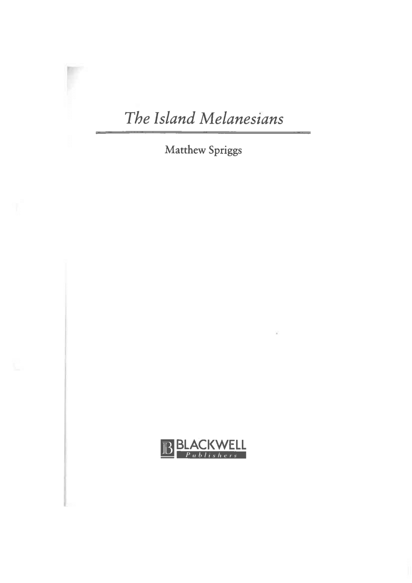 PDF) The Island Melanesians