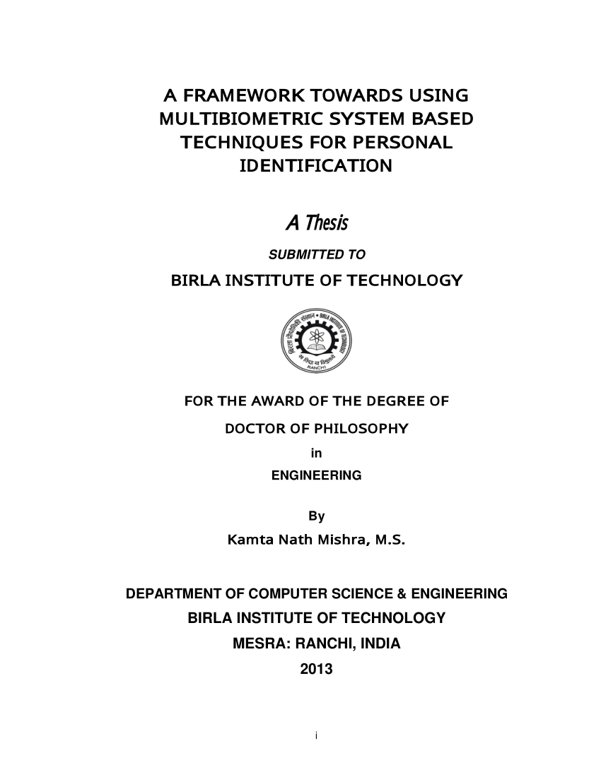 Computer science phd thesis proposal