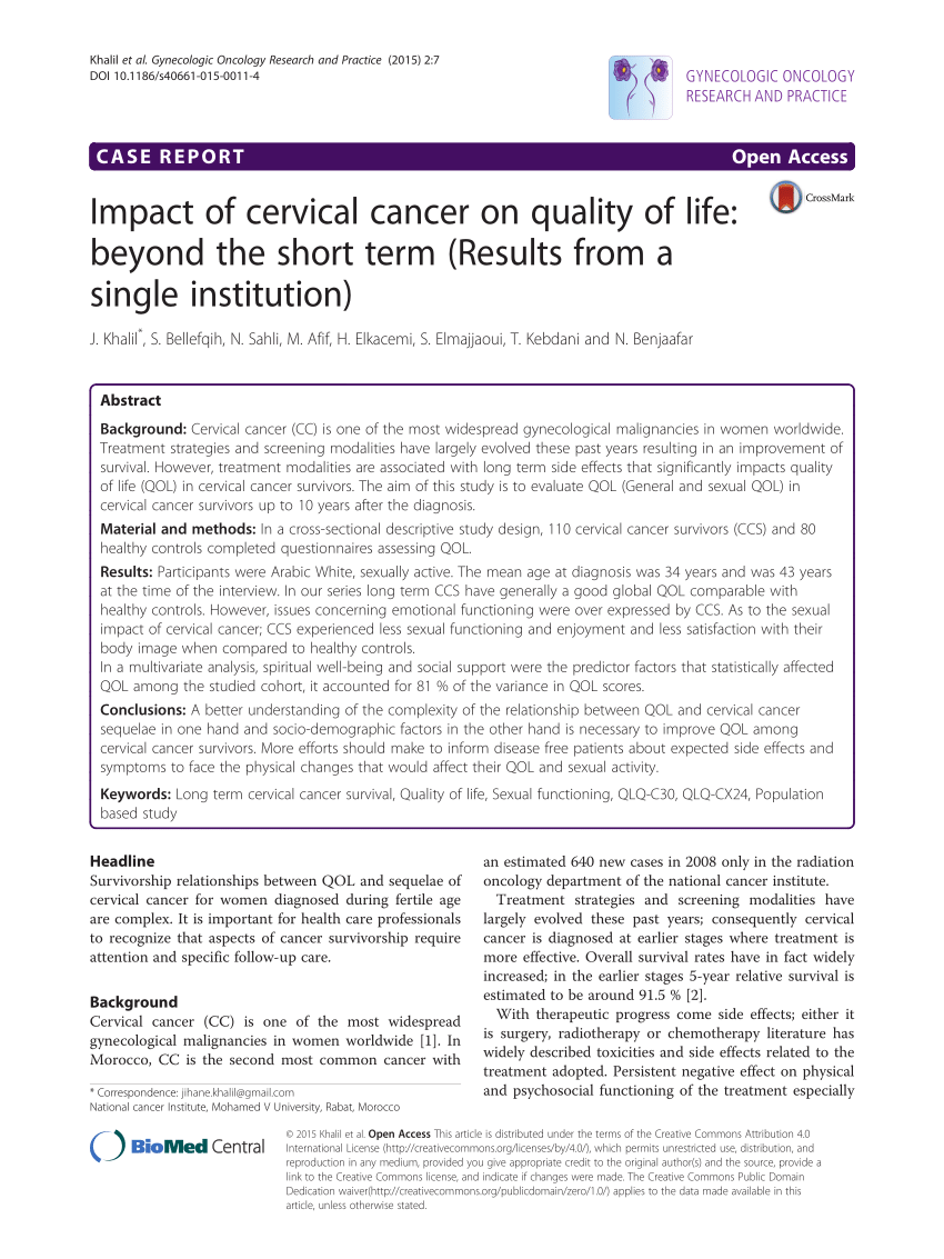 research paper of cervical cancer