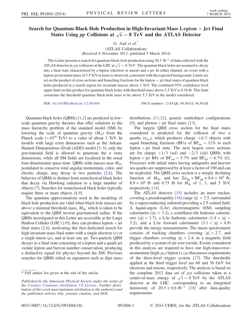 Search for quantum black hole production in lepton+jet final states using  proton--proton collisions at $\sqrt{s}$ = 13 TeV with the ATLAS detector -  CERN Document Server