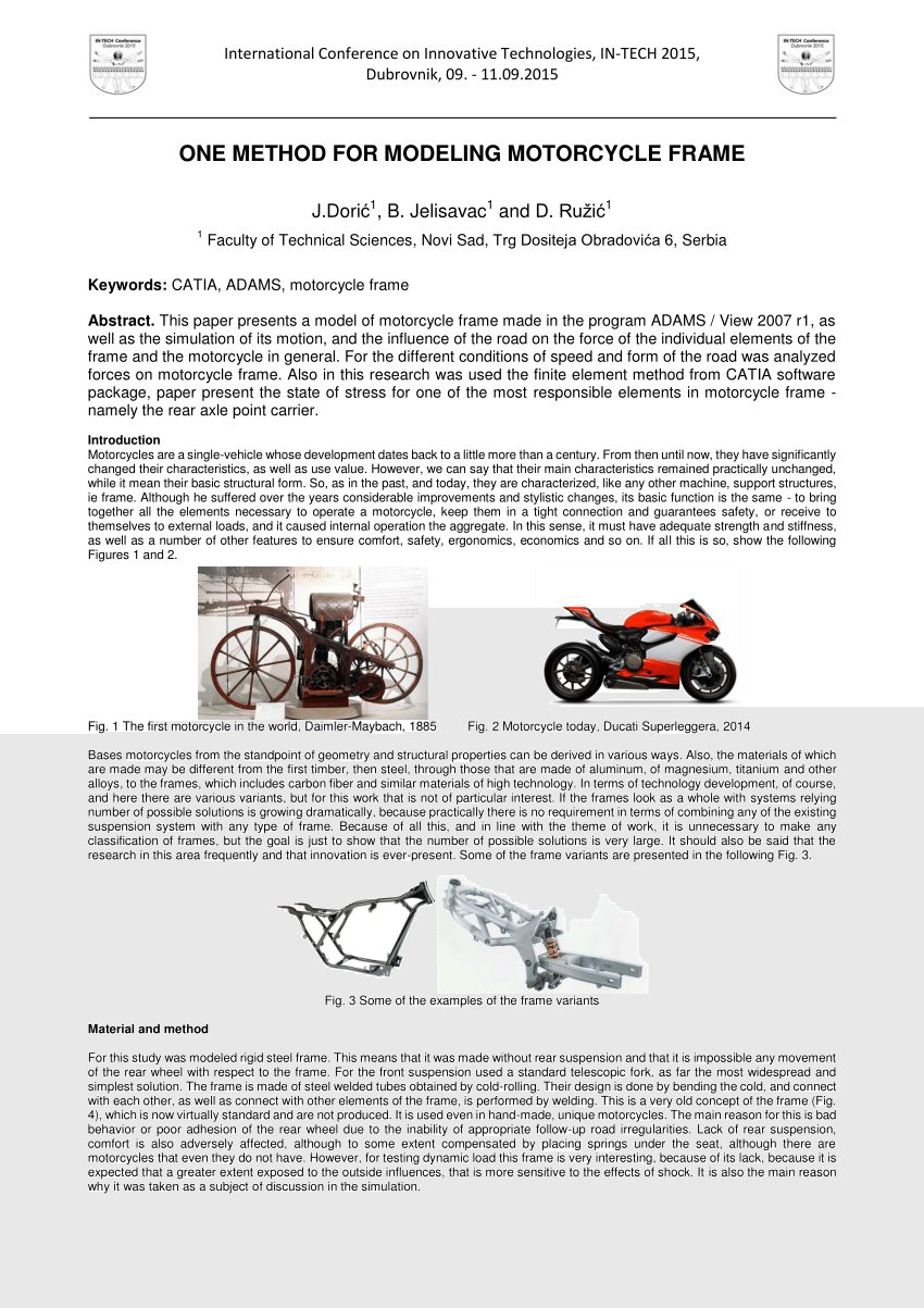 The motorcycle frame - Motorcycle Technology in Detail 
