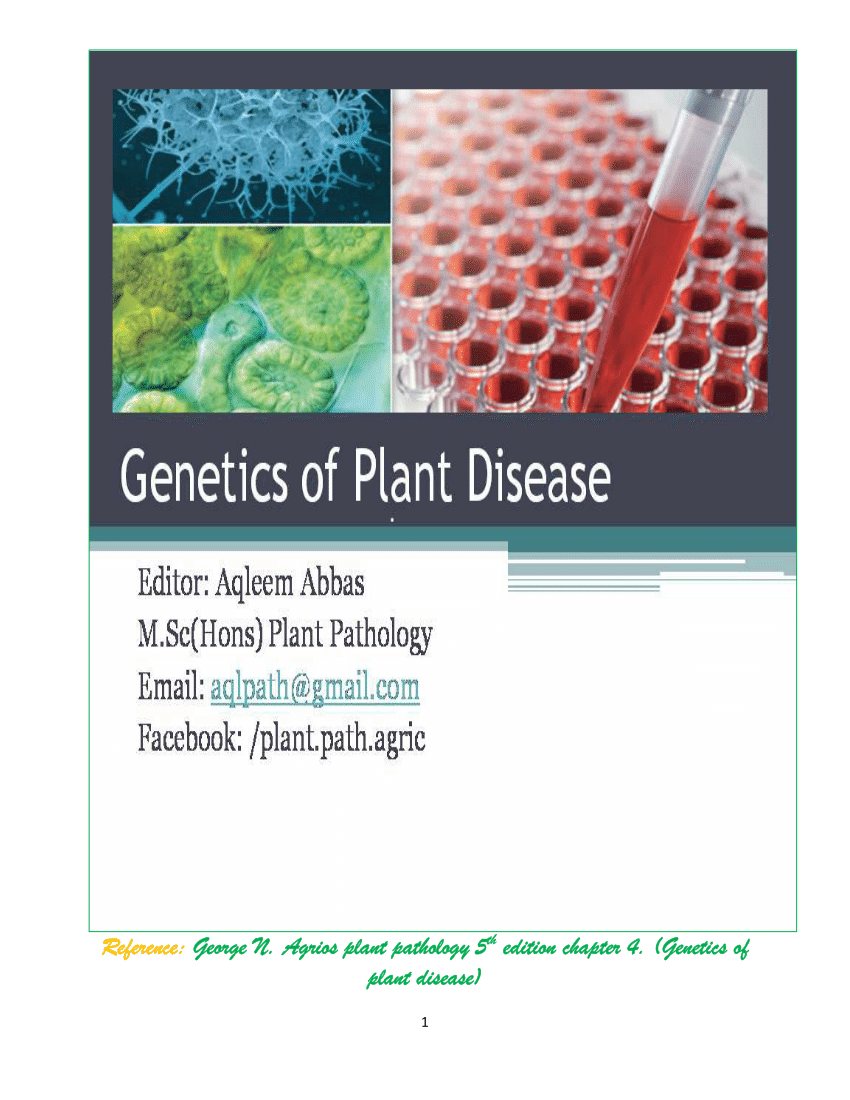 Agrios plant pathology 5th edition pdf free download part 2 Pdf Genetics Of Plant Disease