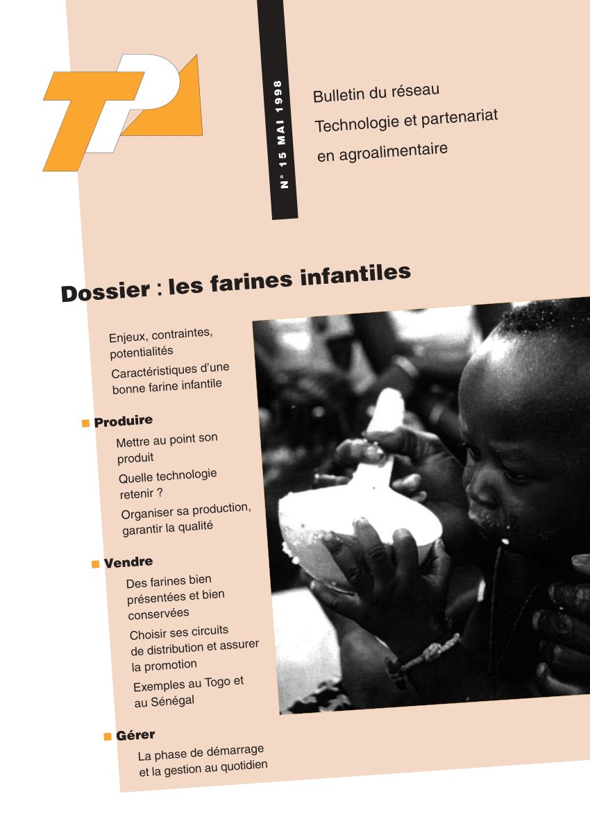 Pdf Les Farines Infantiles Dossier