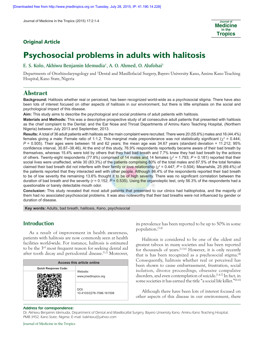 literature review of psychosocial problems