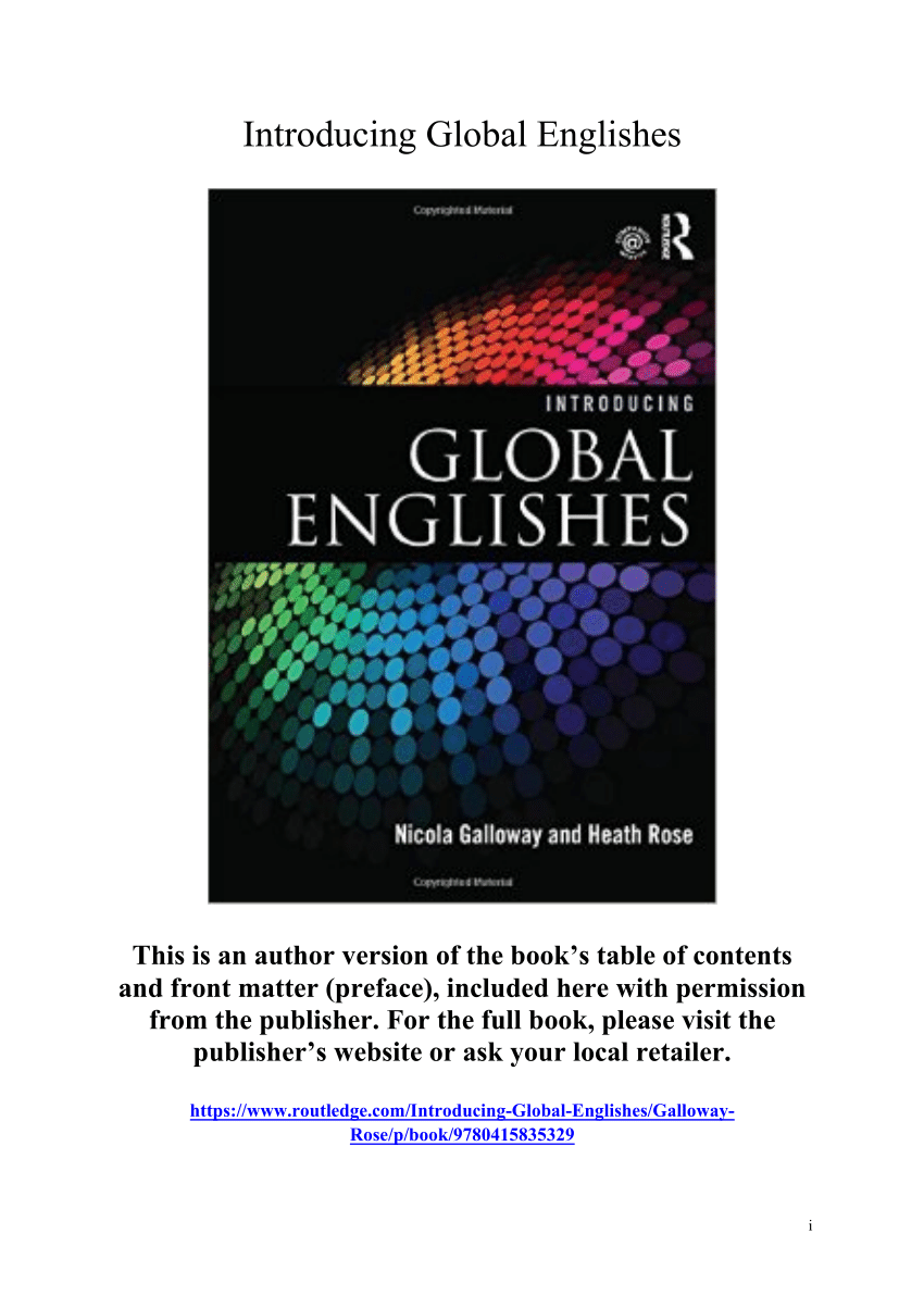 PDF) Introducing Global Englishes