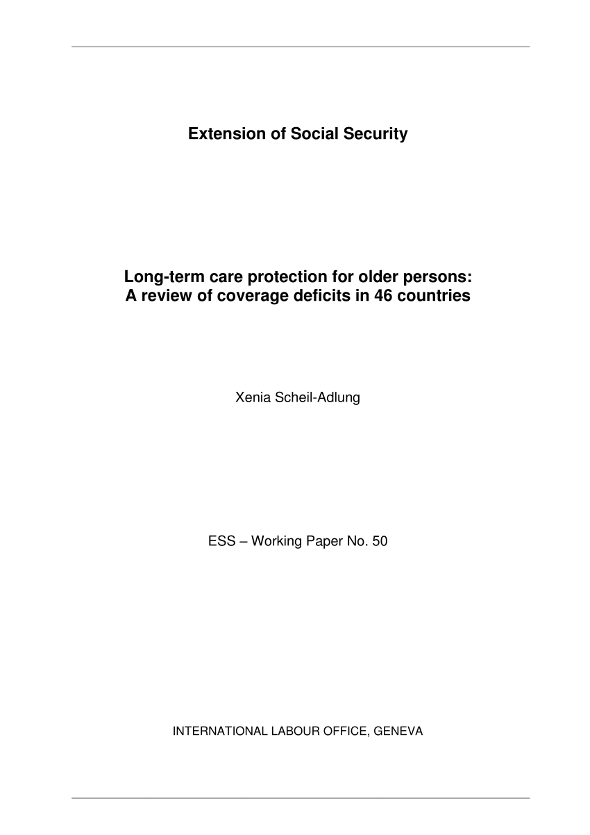 PDF) Long-term care protection: A review of coverage deficits in ...