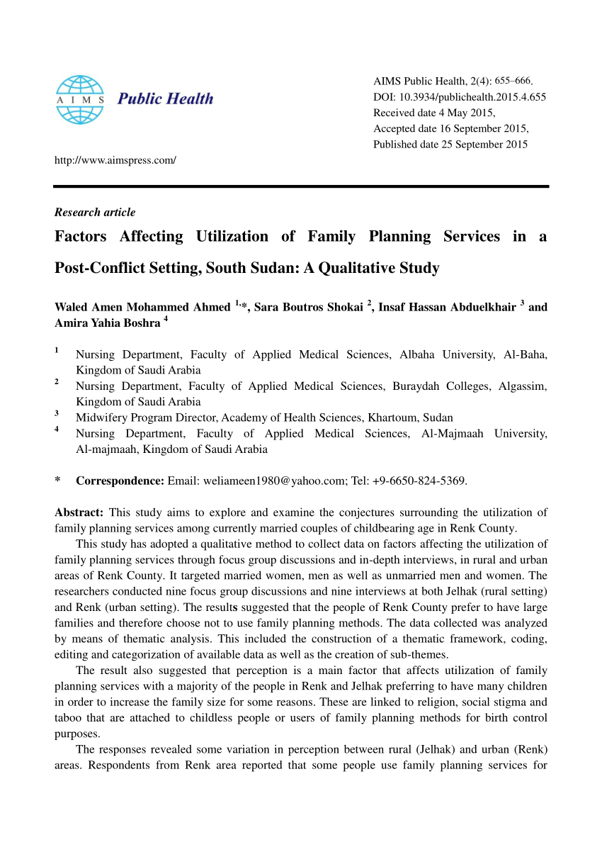 thesis on family planning pdf