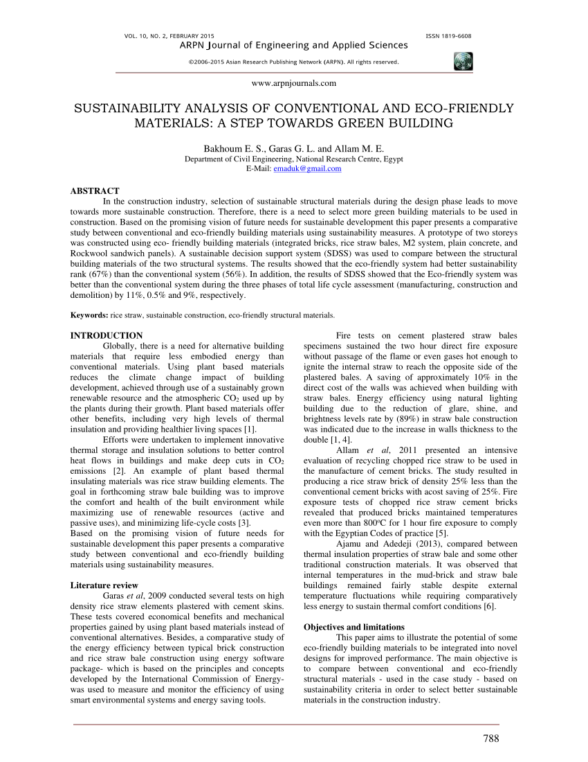 research paper on sustainable building