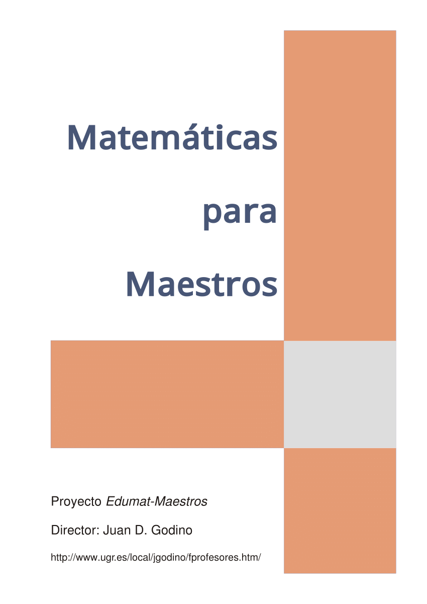 PDF) Matemáticas y su didáctica para maestros