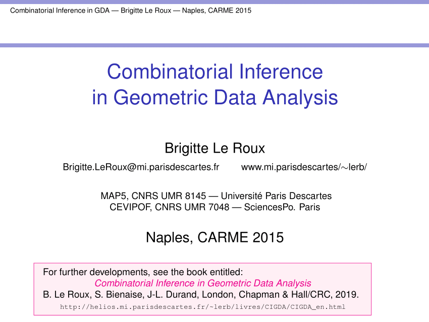 (PDF) Combinatorial Inference in Geometric Data Analysis