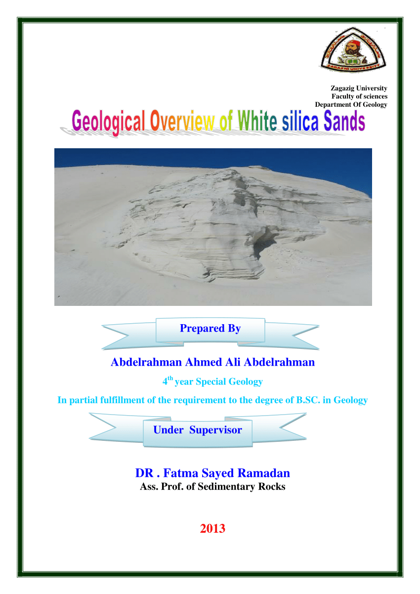 Pdf Geological Overview Of White Silica Sands