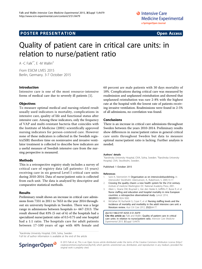 critical care unit case study