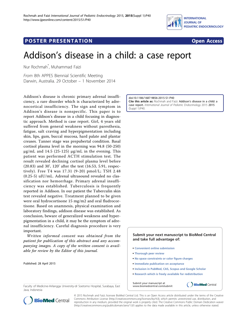 addison's disease research paper