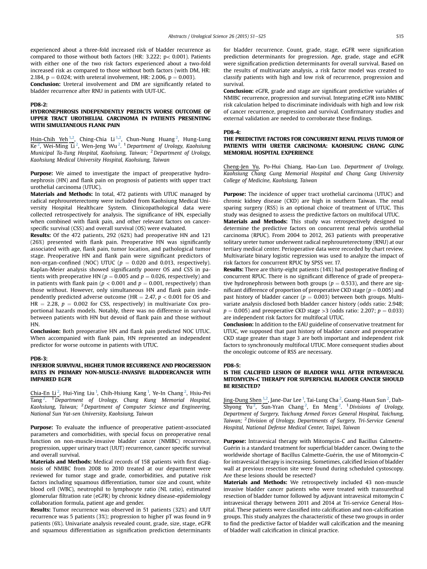 Pdf Inferior Survival Higher Tumor Recurrence And Progression Rates In Primary Non Muscle 