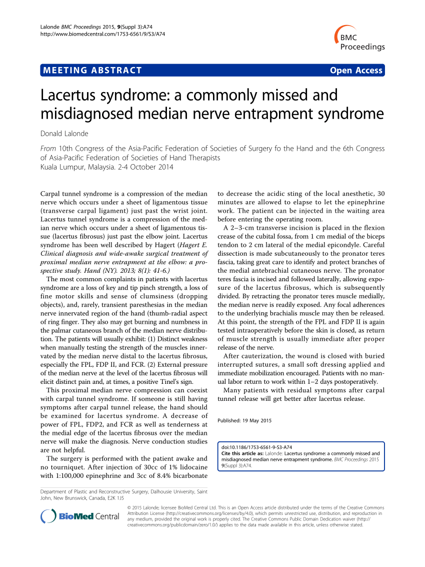 lacertus syndrome