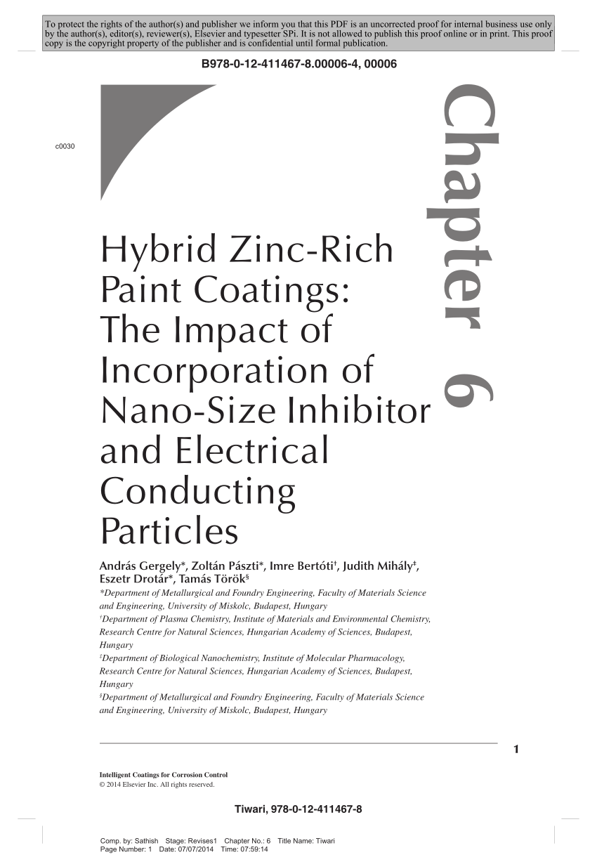 (PDF) Chapter 6. Hybrid ZincRich Paint Coatings