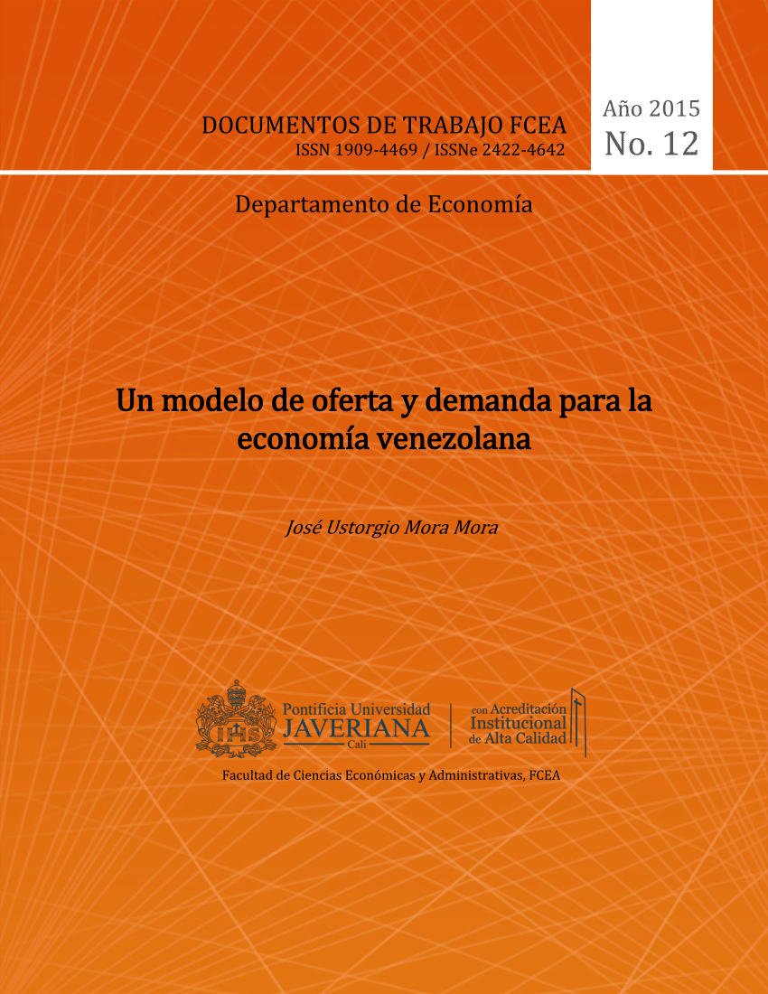 PDF) Un modelo de oferta y demanda para la economía venezolana