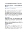 early years research project examples
