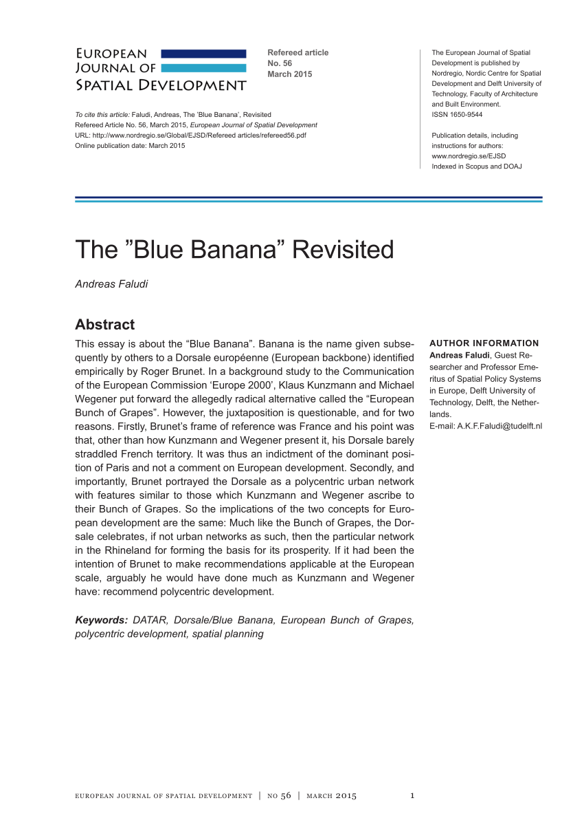 Blue Banana Europe – Europe's industrial fabric