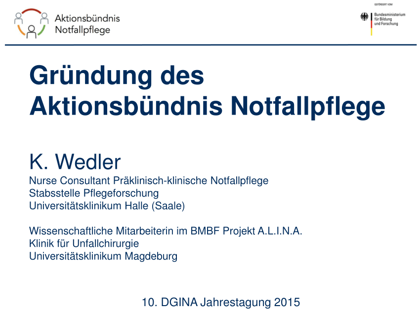 (PDF) Gründung des Aktionsbündnis Notfallpflege