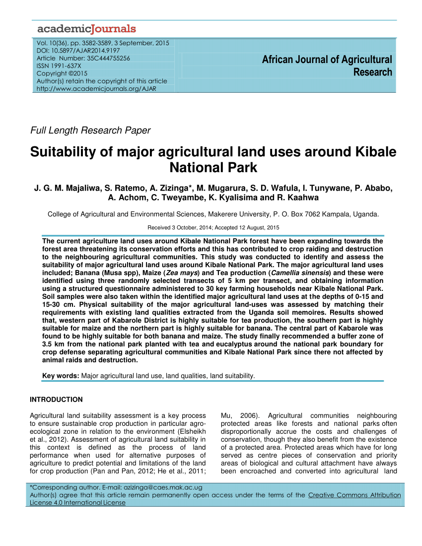 african journal of agricultural research publication fee