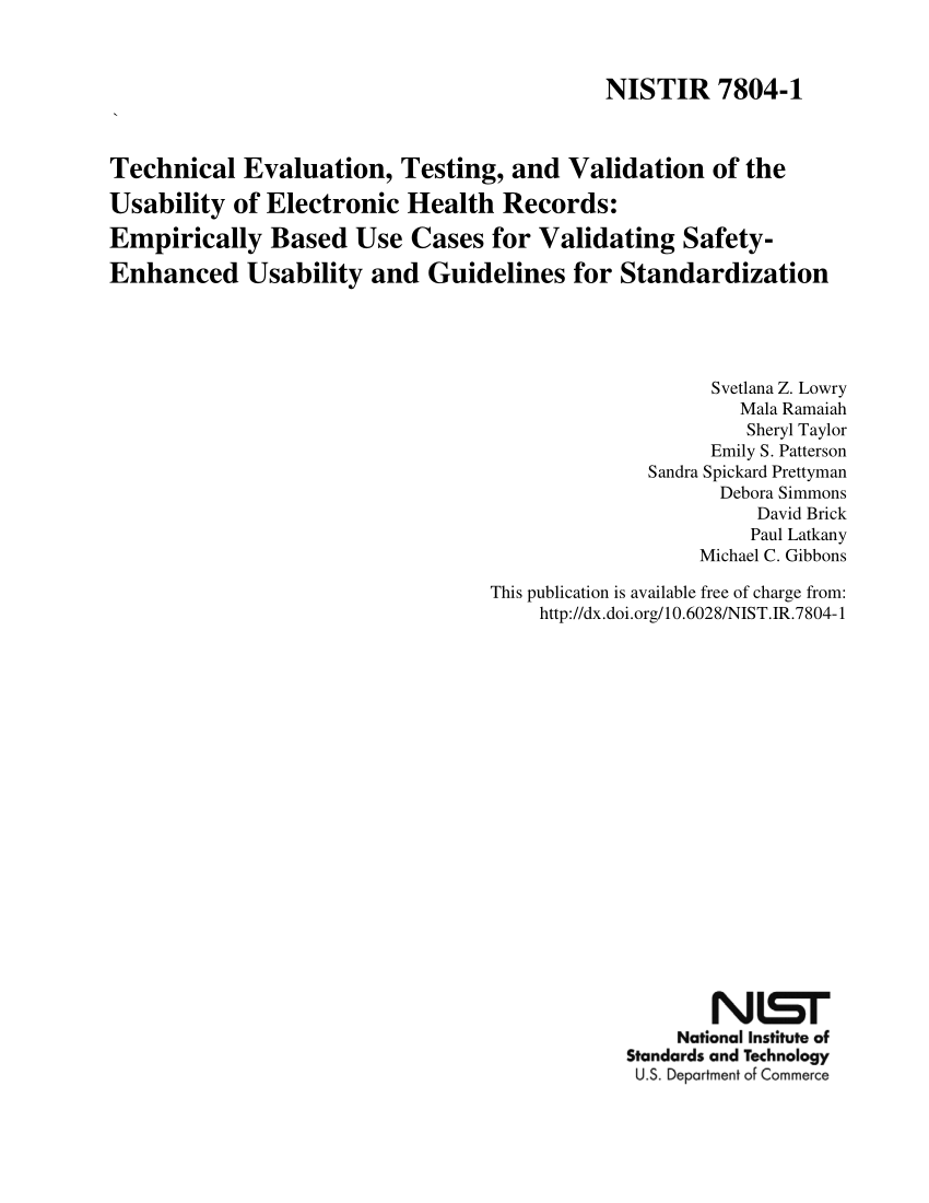 Pdf Technical Evaluation Testing And Validation Of The