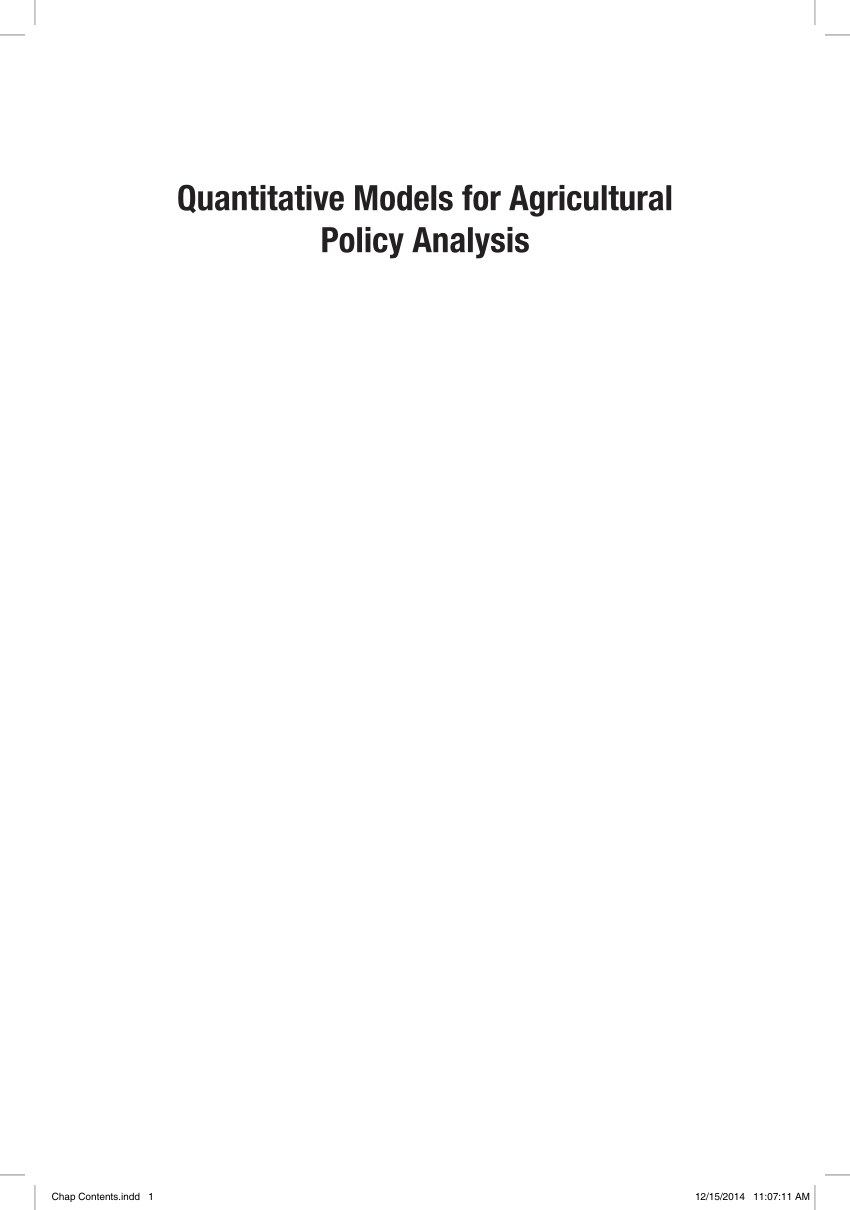 quantitative research in agriculture example
