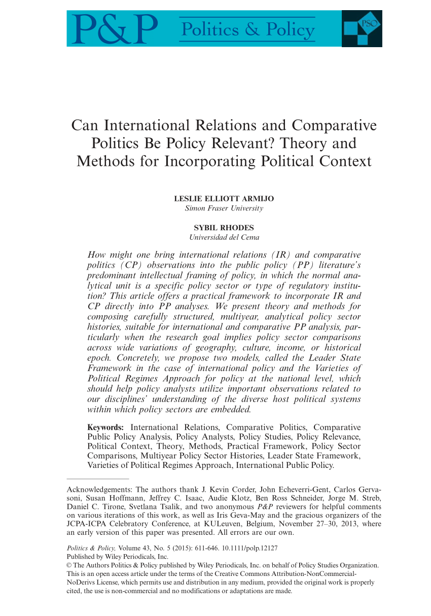 comparative case study international relations