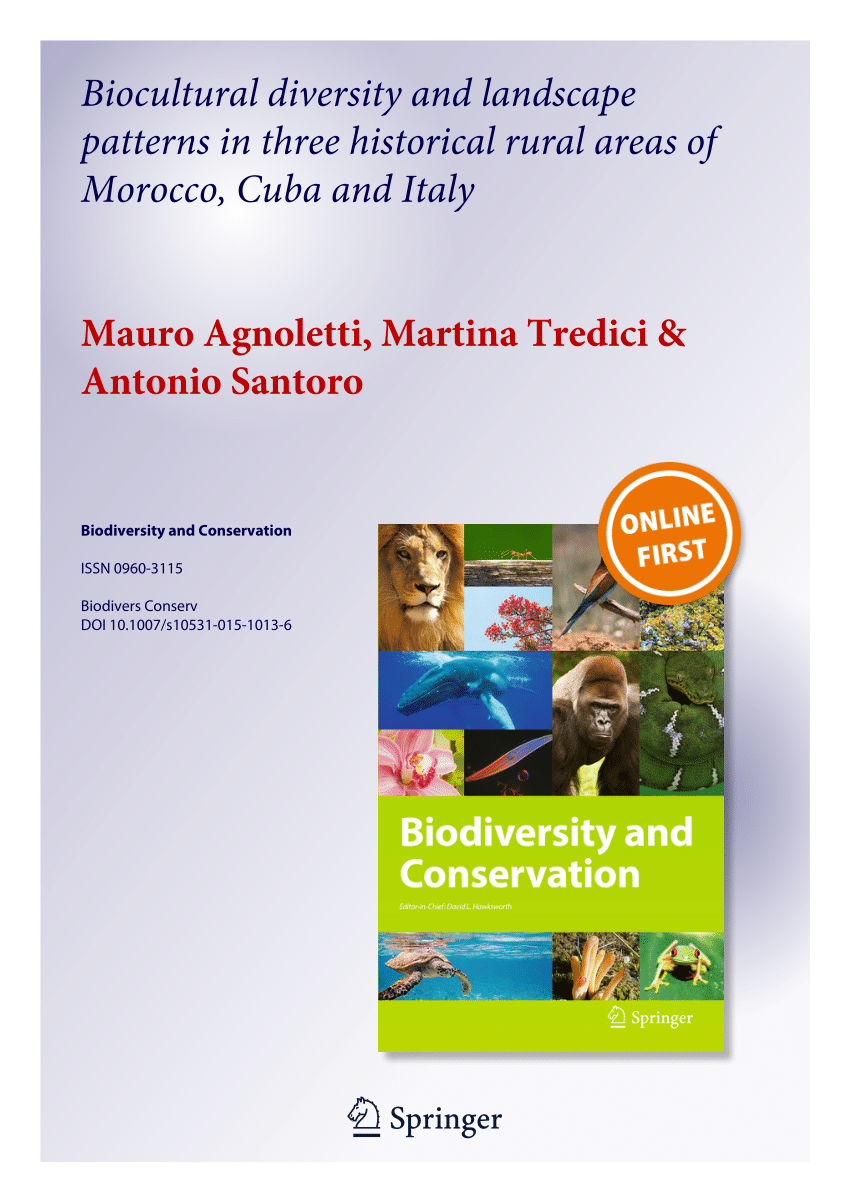 PDF) Biocultural diversity and landscape in three historical rural areas of Morocco, Cuba and Italy