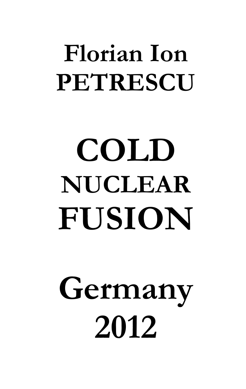 Pdf Cold Nuclear Fusion - 