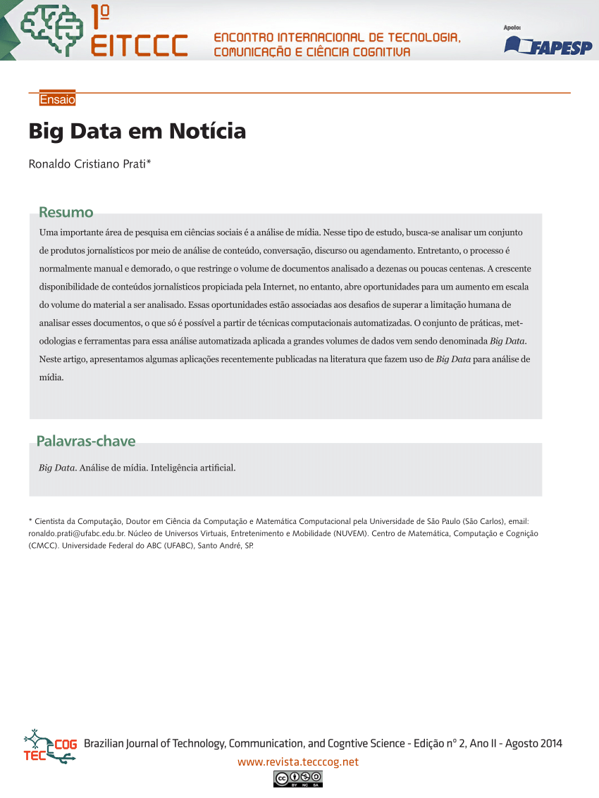 (PDF) Big Data em notícia