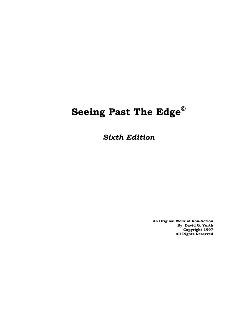 PDF) Seeing Past The Edge: A Cosmology